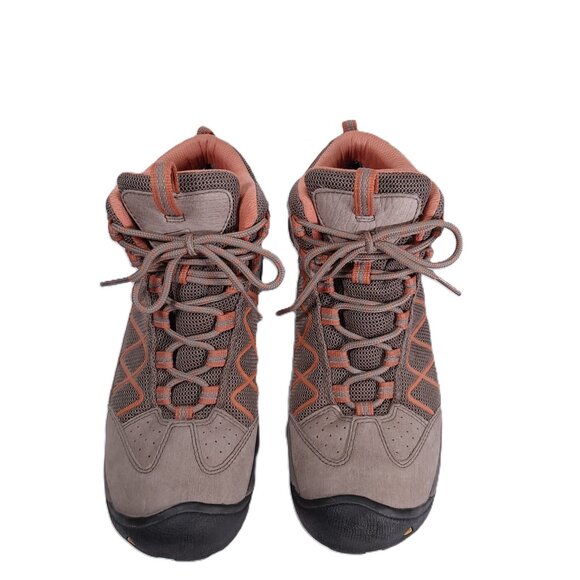 Keen Verdi II Mid Hiking Boots Women 8.5 Leather Tan Orange Outdoor 1009555 - Picture 8 of 15